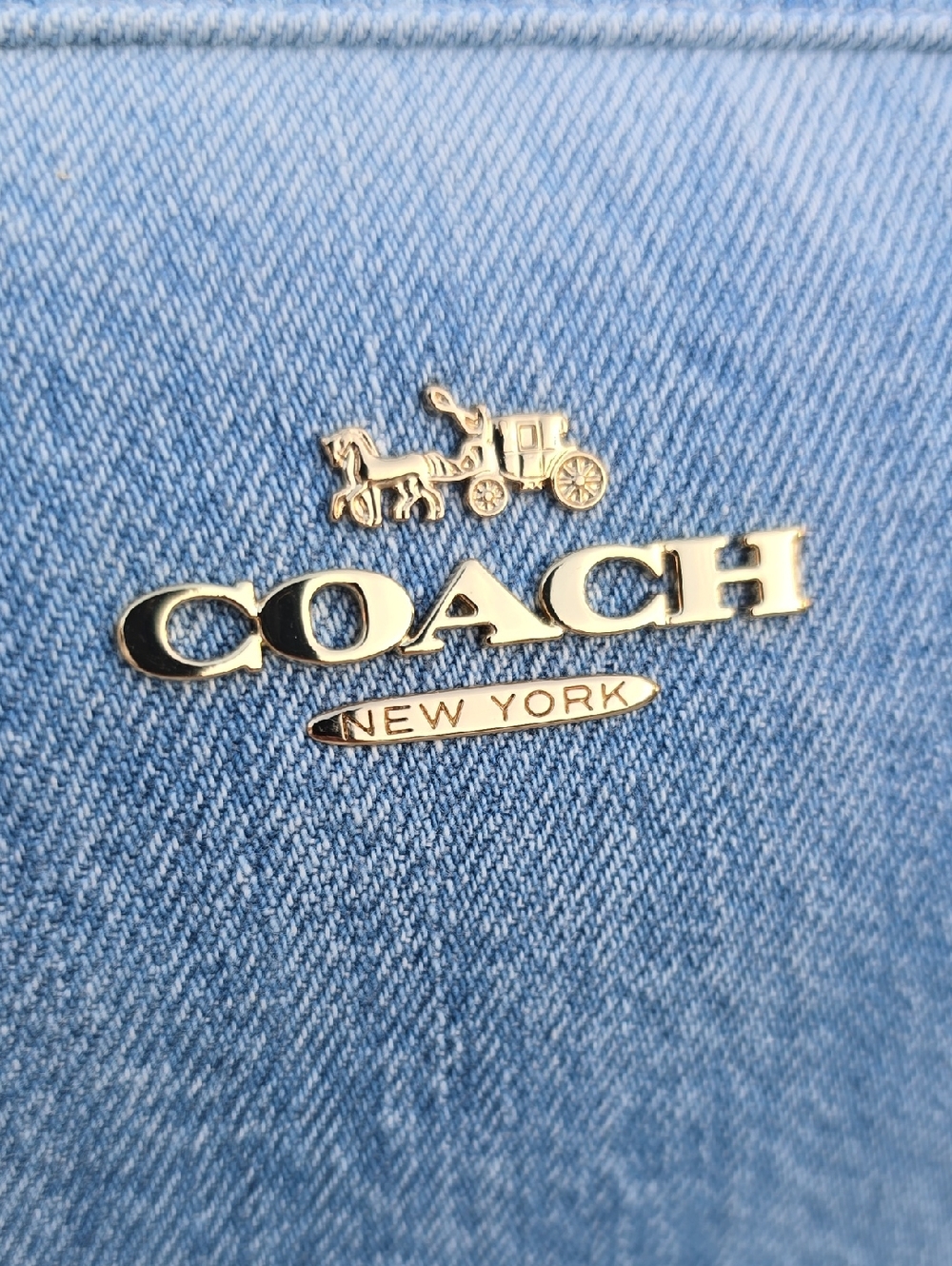 NWOT Coach Rowan Satchel Handbag in Loved Denim - Picture 6 of 9